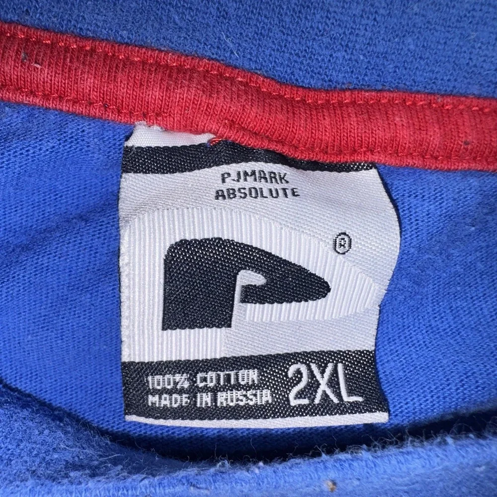 Vintage PJ Mark Absolute Philadelphia 76ers Blue T Shirt Size 2XL Basketball Y2K